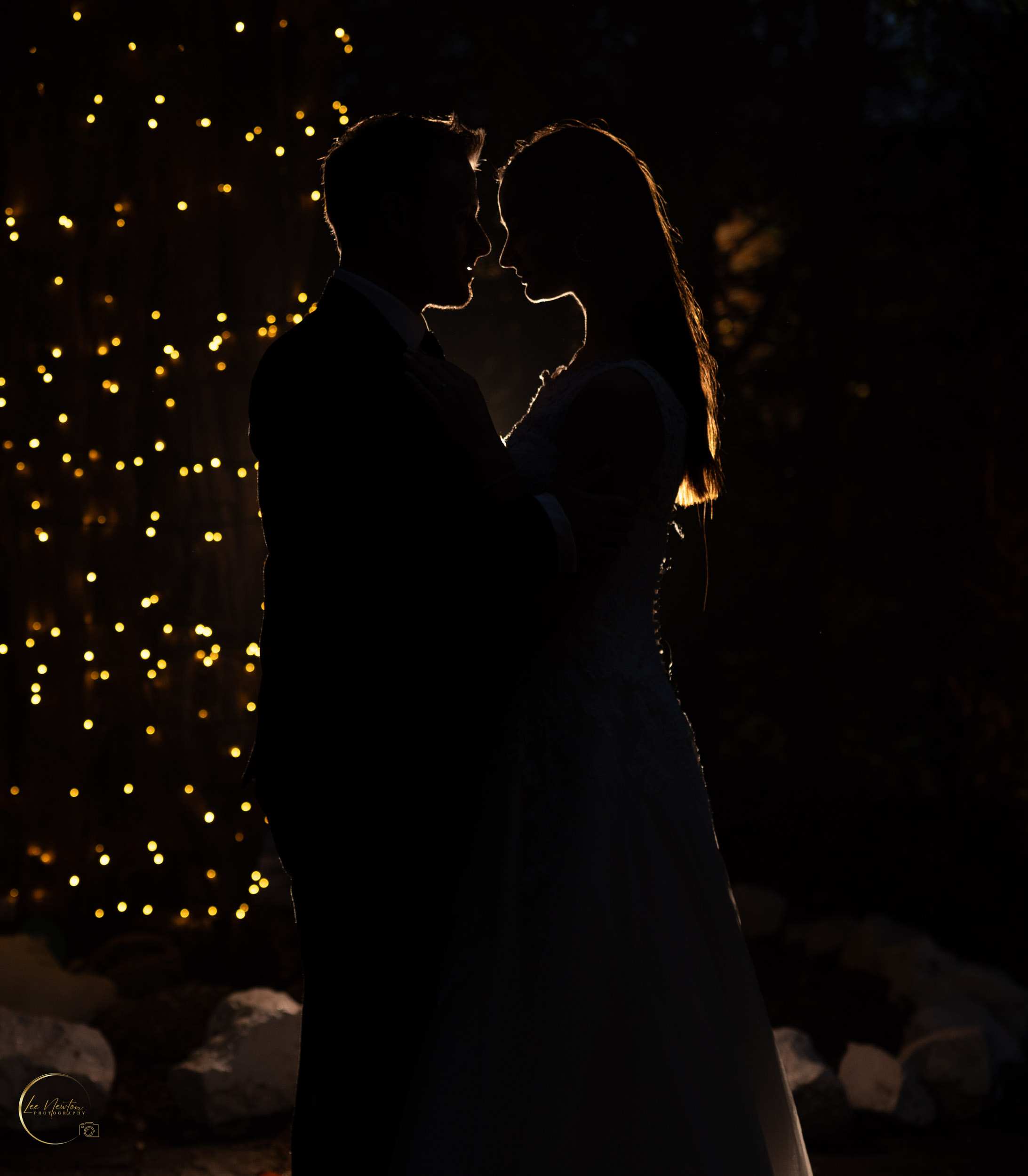 Beautiful silhouette. Wedding couple. Northamptonshire weddings.